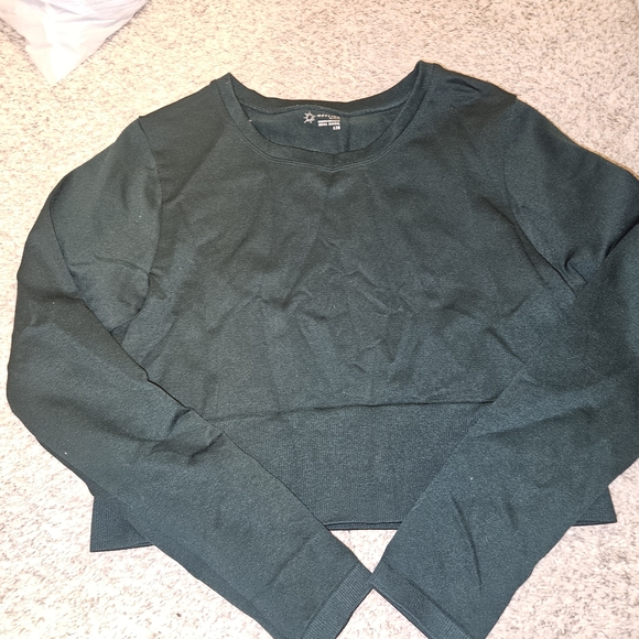 aerie Tops - Dark Green Long Sleeve Top